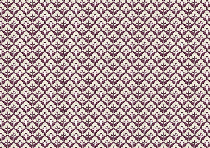 Scallop and Bud, Mulberry - Roman Blind - Image 7